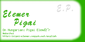 elemer pigai business card